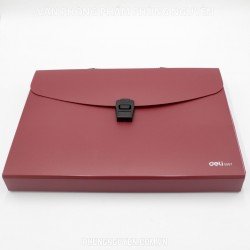 Cặp Deli 5557 12 ngăn - quai xách Cặp Deli 5557 12 ngăn - quai xách