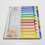 Chia file nhựa 12 màu Chia file nhựa 12 màu