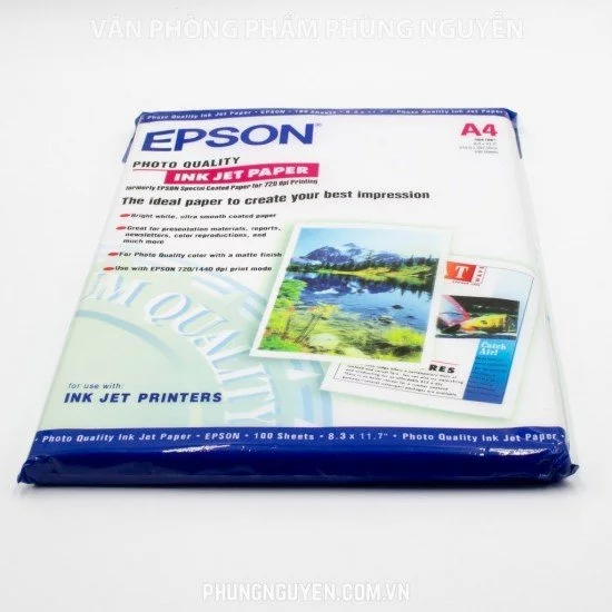 Giấy In Ảnh 1 Mặt Epson A4 100 Tờ | Phungnguyen.Com.Vn