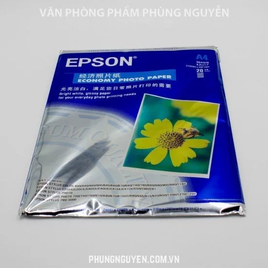 Giấy In Ảnh 1 Mặt Epson A4 20 Tờ | Phungnguyen.Com.Vn