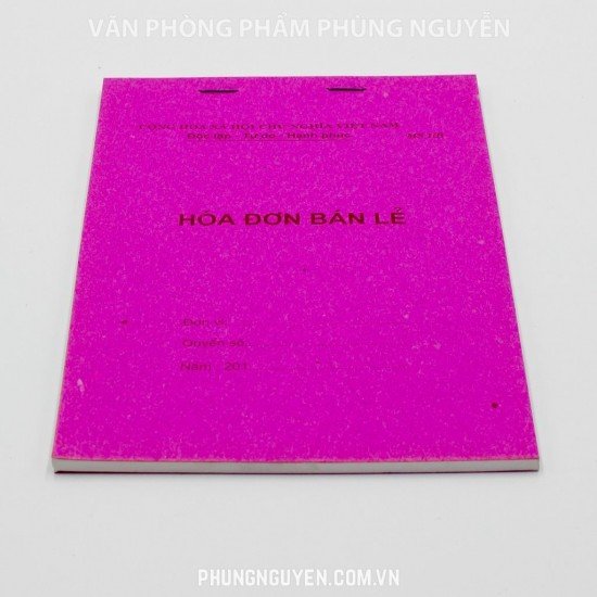 Hoá đơn bán lẻ A5 Hoá đơn bán lẻ A5